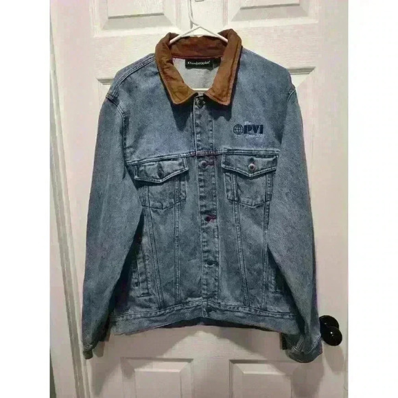Men's Vintage Dunbrooke Upstream Denim Jean Jacket Medium EUC - Picture 1 of 9